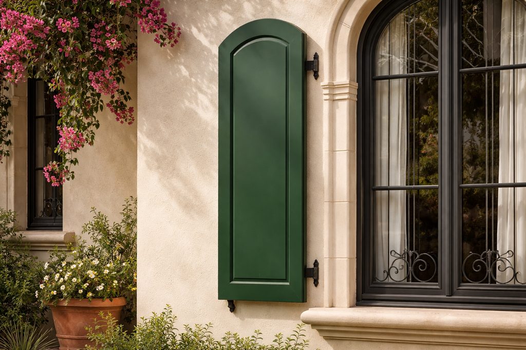 Cypress Arched Shutters