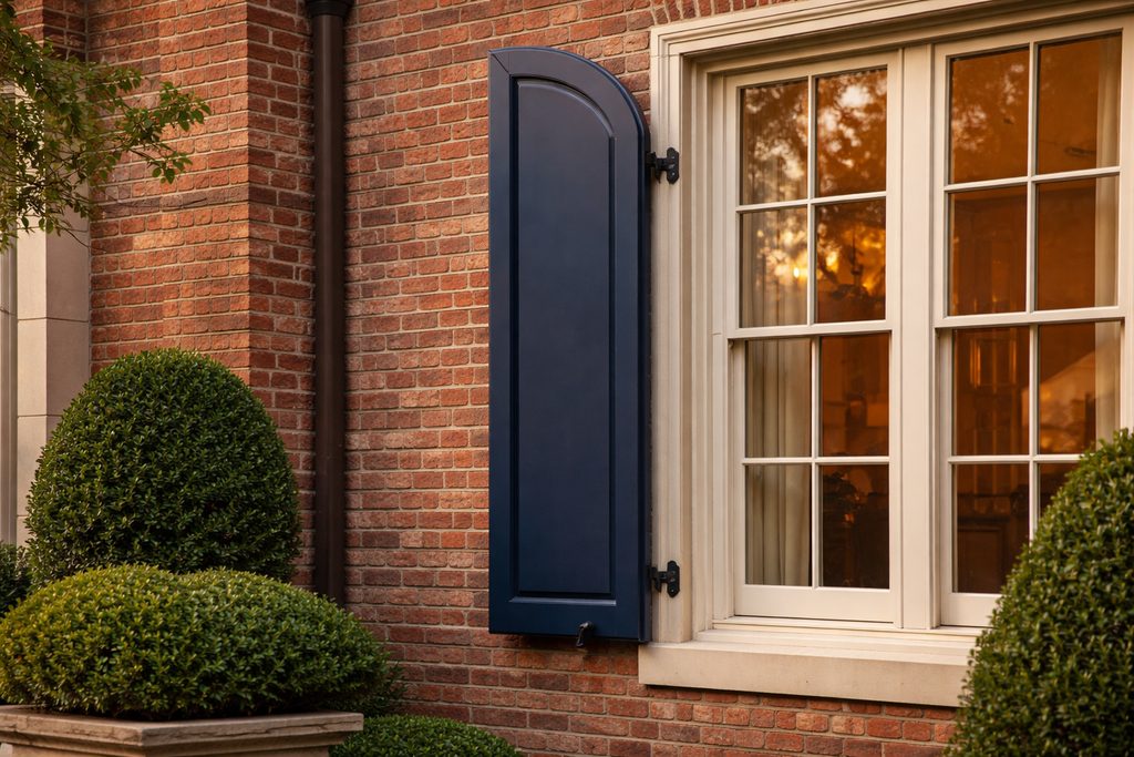 Red Oak Arched Shutters