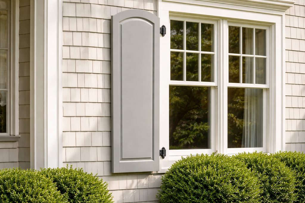 Walnut Arched Shutters