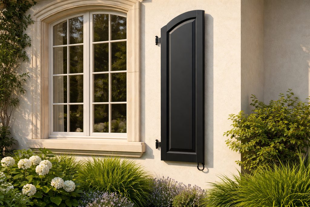 White Oak Arched Shutters