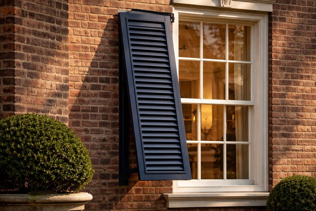Knotty Alder Bahama Shutters
