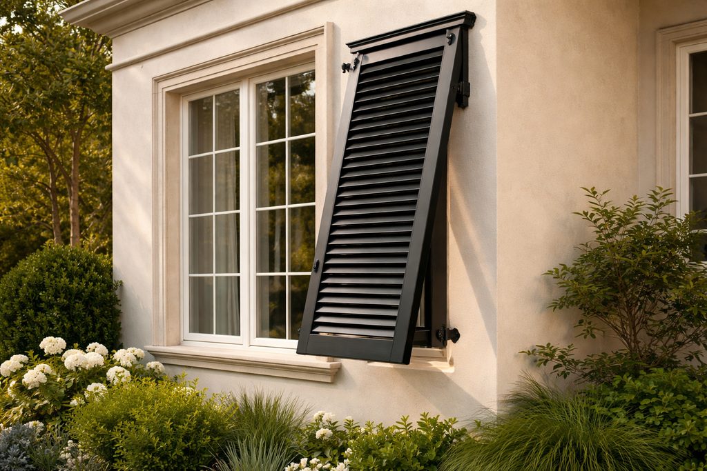 Mahogany Bahama Shutters