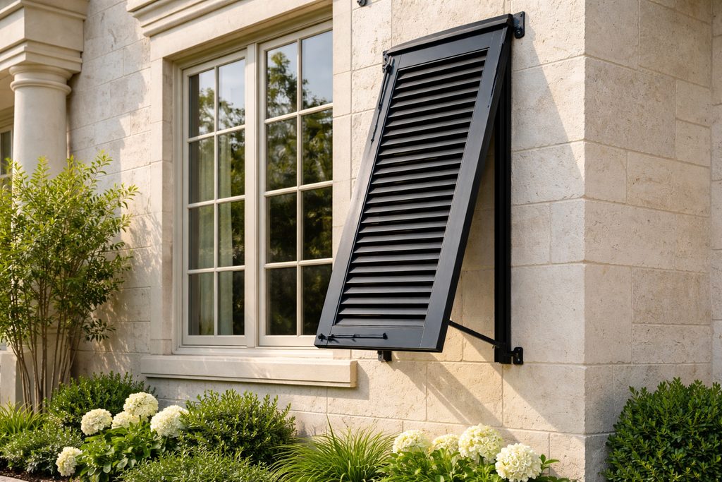 Teak Bahama Shutters
