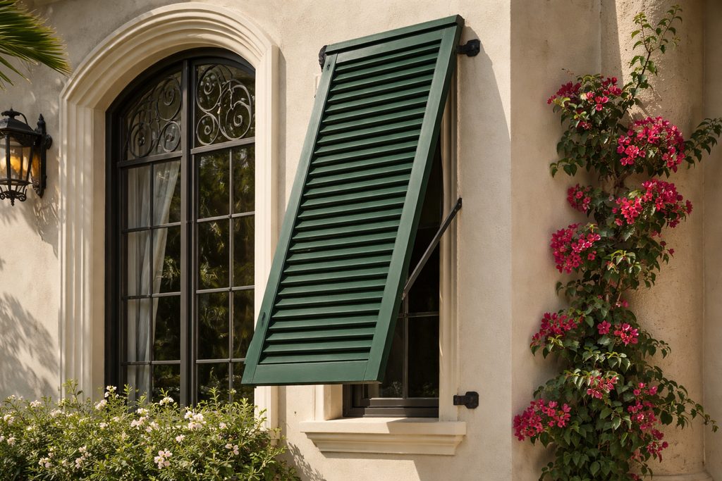 Western Red Cedar Bahama Shutters