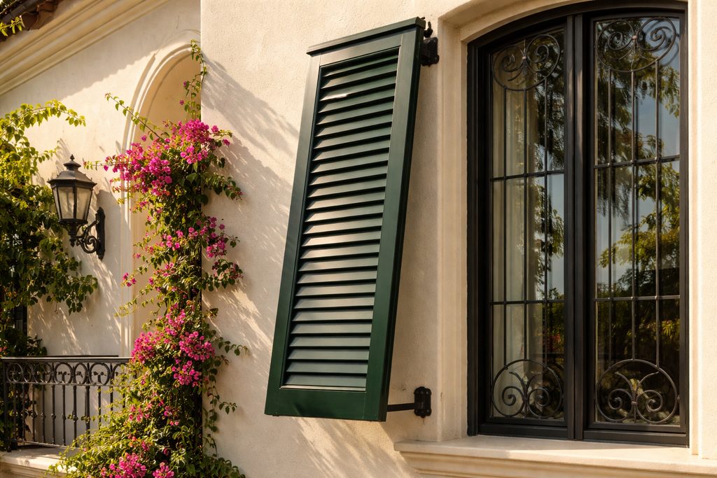 Cherry Bermuda Shutters