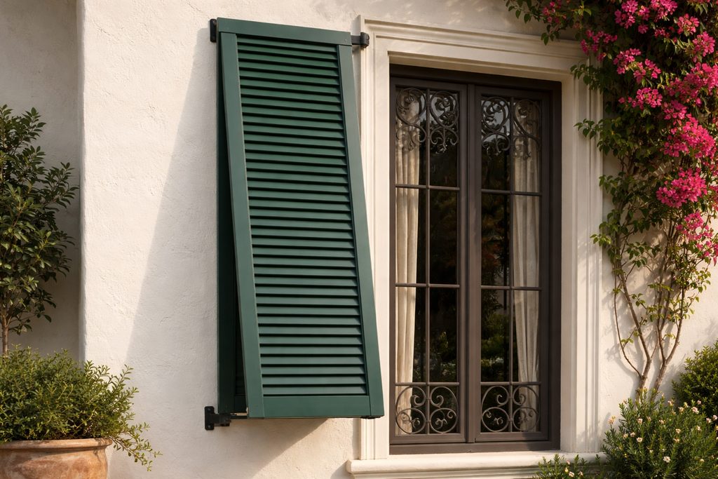 Cypress Bermuda Shutters