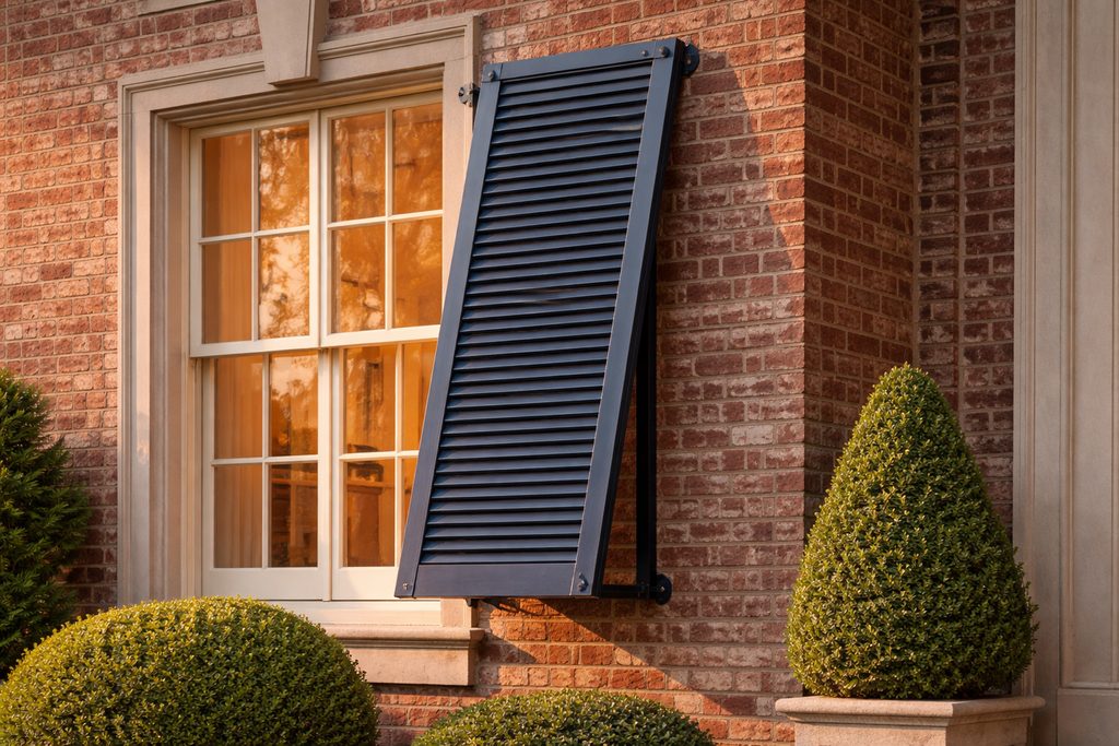 Knotty Alder Bermuda Shutters