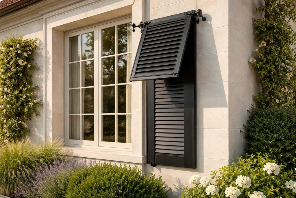 Mahogany Bermuda Shutters