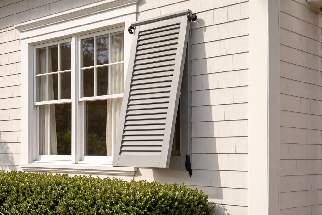 Poplar Bermuda Shutters