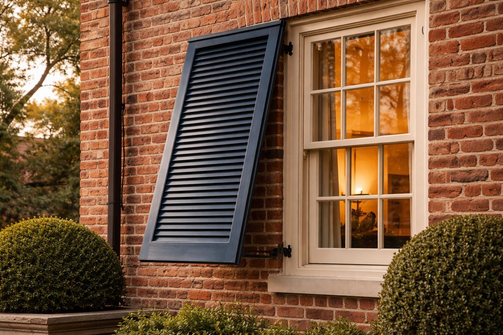 Spanish Cedar Bermuda Shutters