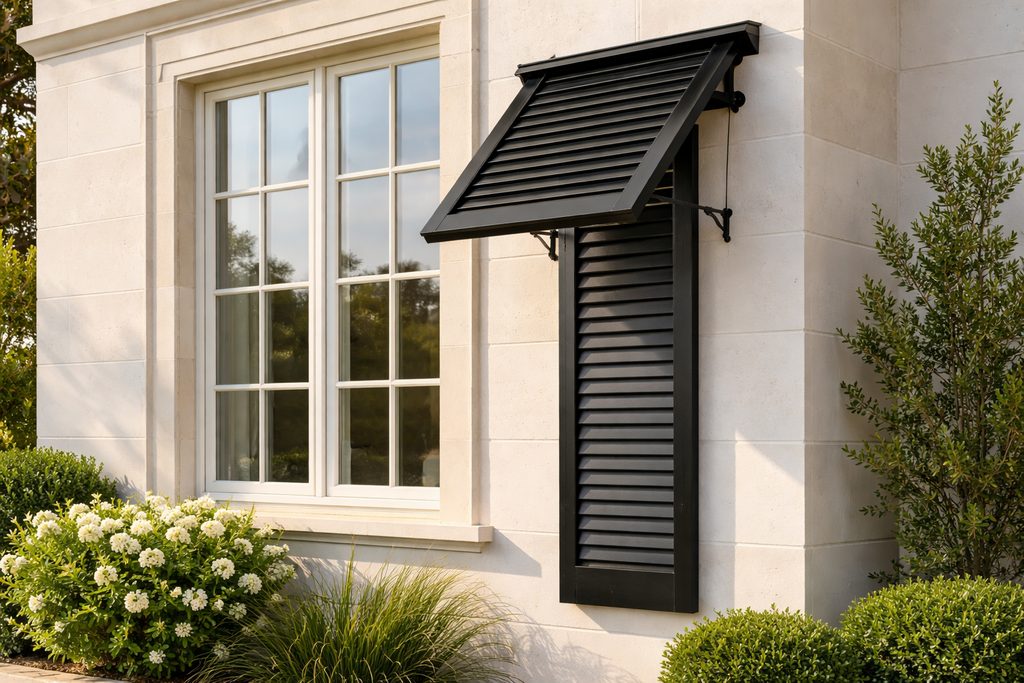White Oak Bermuda Shutters