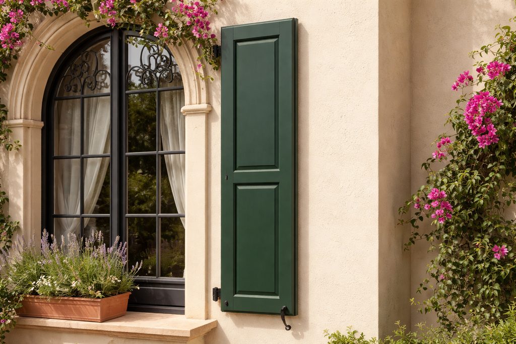 Maple Flat Panel Shutters