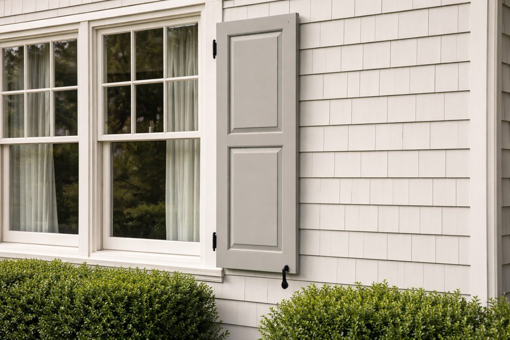 Poplar Flat Panel Shutters