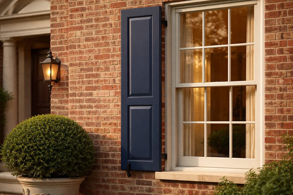 Spanish Cedar Flat Panel Shutters