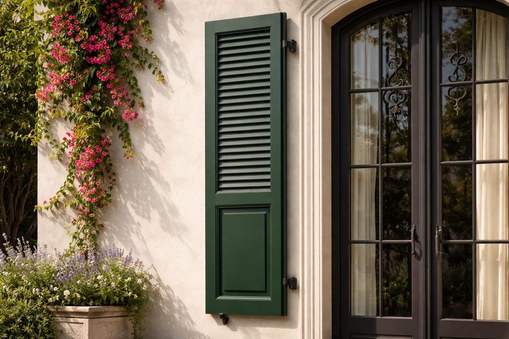 Cypress Louvered Shutters