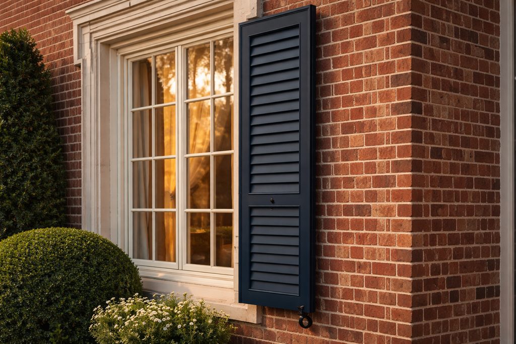 Knotty Alder Louvered Shutters