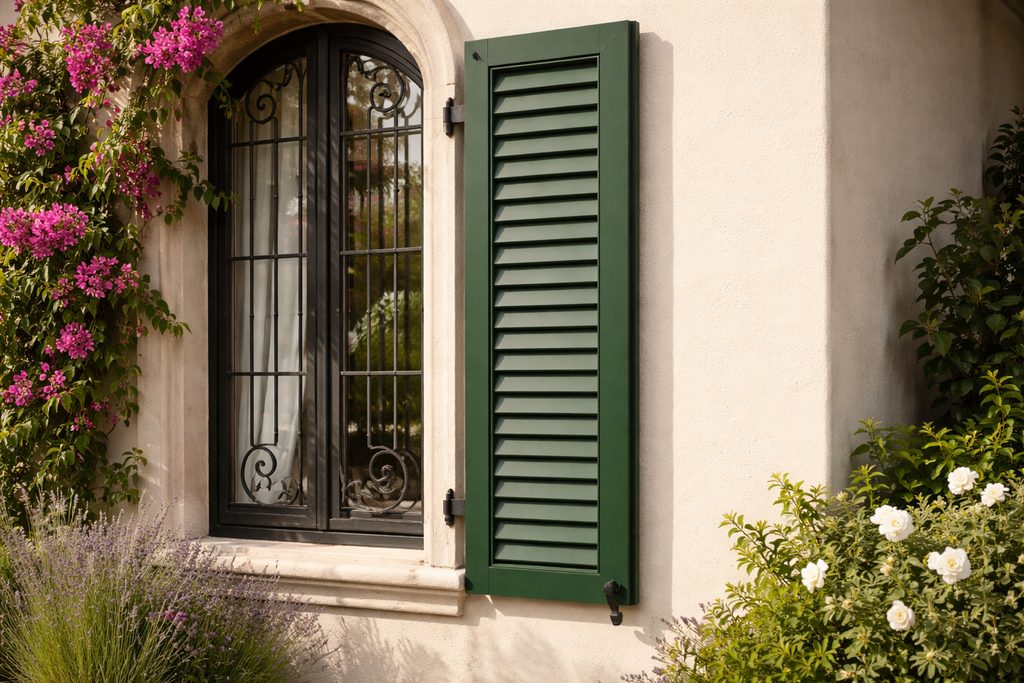 Maple Louvered Shutters