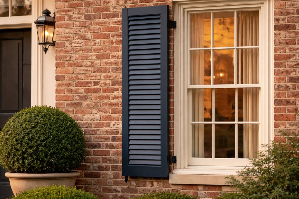 Red Oak Louvered Shutters
