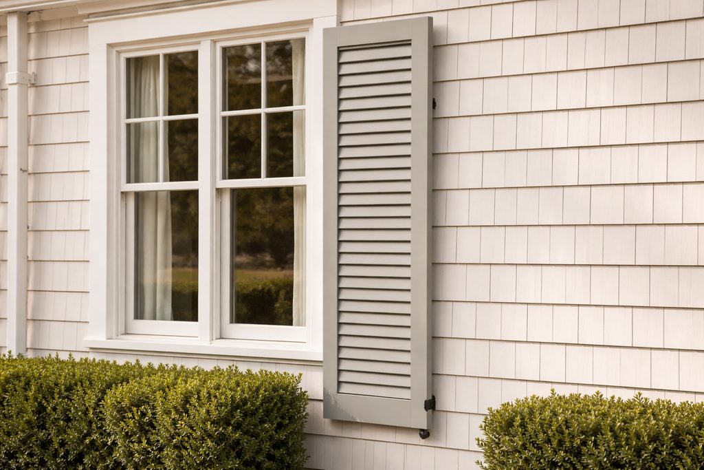 Sapele Louvered Shutters
