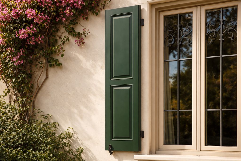 Cherry Raised Panel Shutters