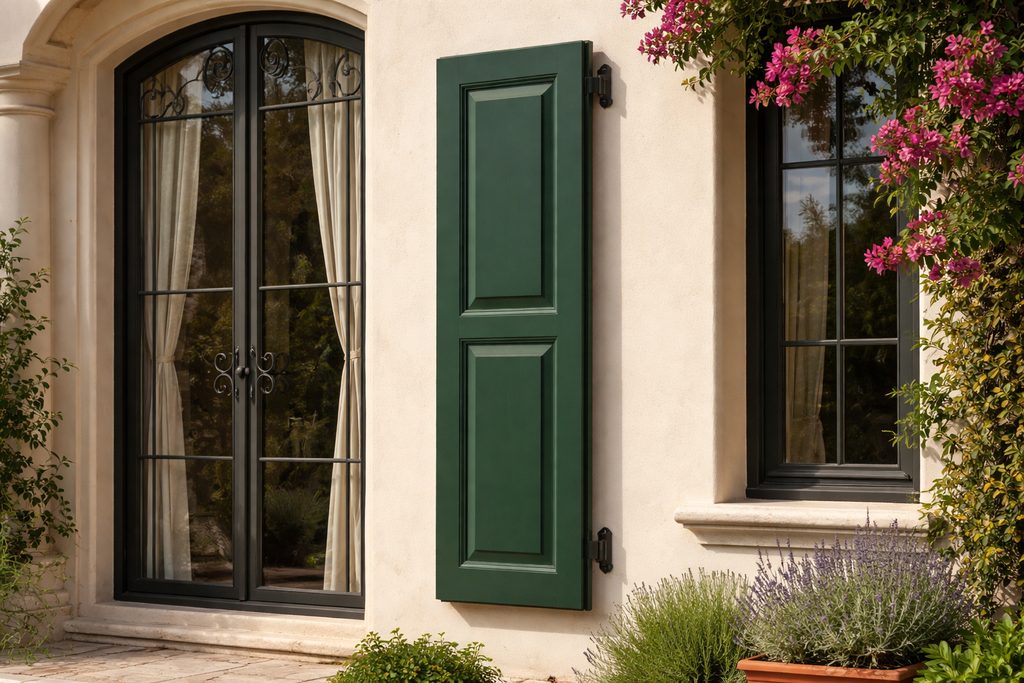 Maple Raised Panel Shutters