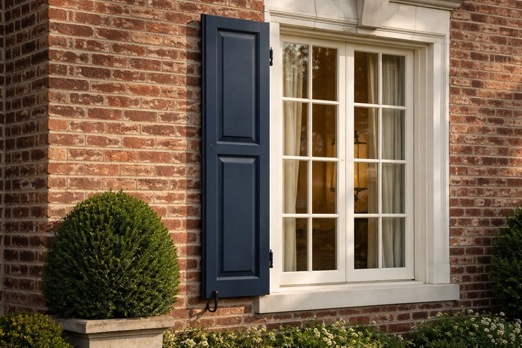 Spanish Cedar Raised Panel Shutters