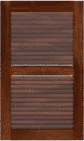 Louvered 50 50 Sapele Cabinets