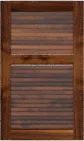 Louvered 60 40 Walnut Cabinets