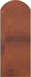 Arched Crescent Mahogany Doors