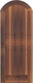 Arched Crescent Walnut Doors