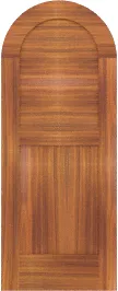 Arched Crest Teak Doors