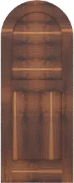 Arched Crest Walnut Doors