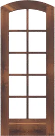 Arched Triomphe Walnut Doors