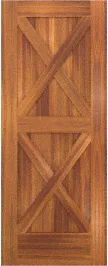 Barn Double X Teak Doors