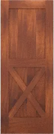 Barn Single X Mahogany Doors