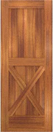 Barn Single X Teak Doors
