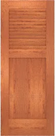 Louvered Bahama Cherry Doors