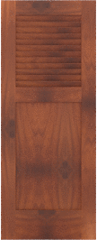 Louvered   Bahama  Mahogany  Doors