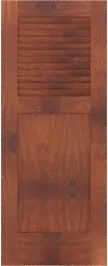 Louvered Bahama Mahogany Doors