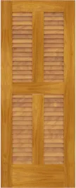 Louvered Biscane Cypress Doors