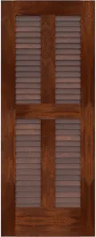 Louvered Biscane Sapele Doors