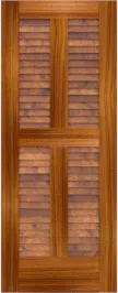 Louvered Biscane Teak Doors