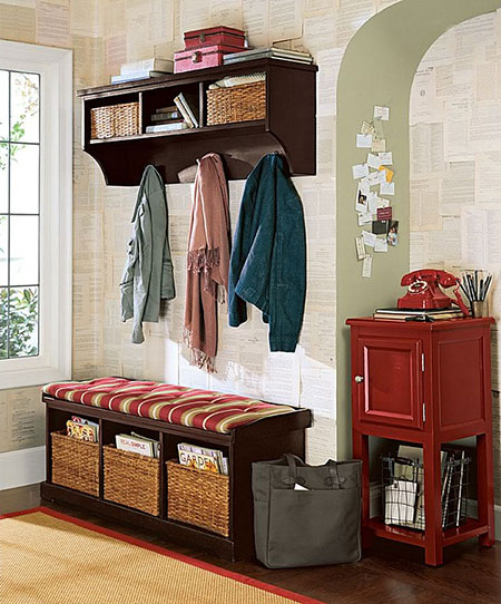 entryway benches with storage solution